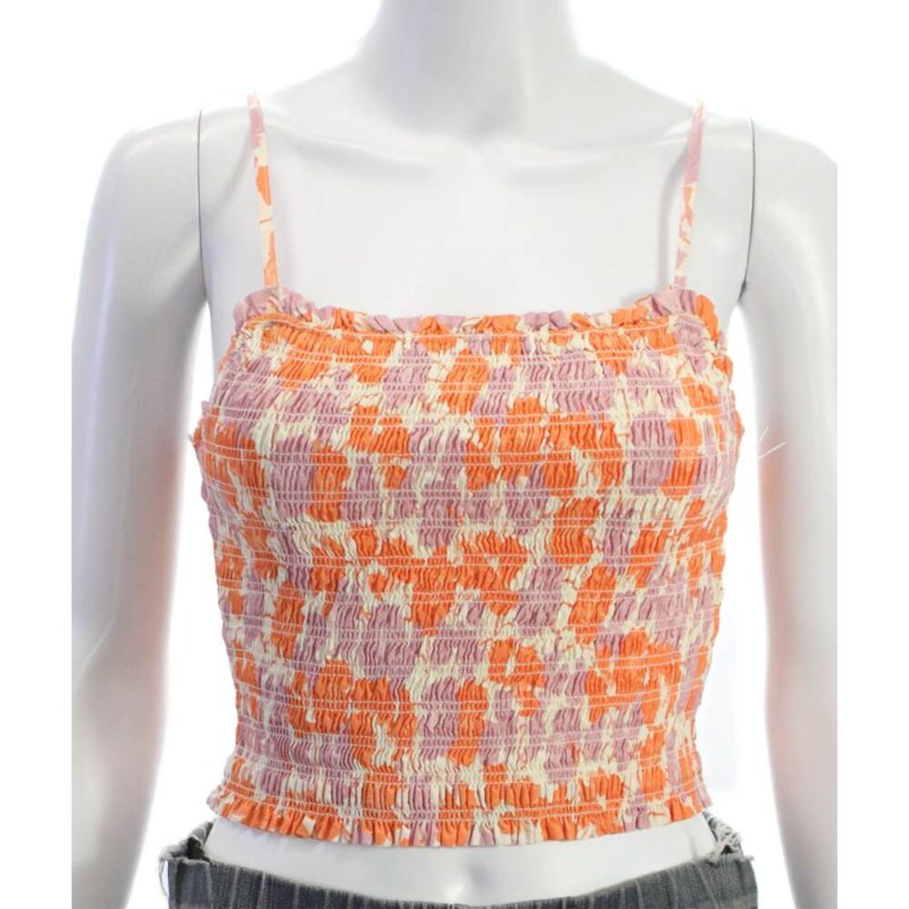 Birds of Paradis Women Camisole Multicolor Cotton Square Neck Size S